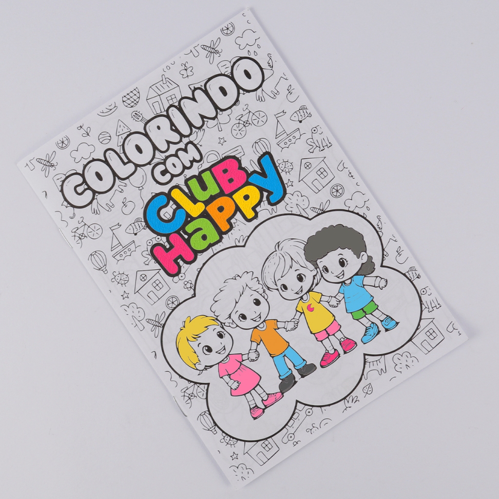 1 Livro De Colorir Club Happy Arteterapia Colorir e Divertir 4 Paginas