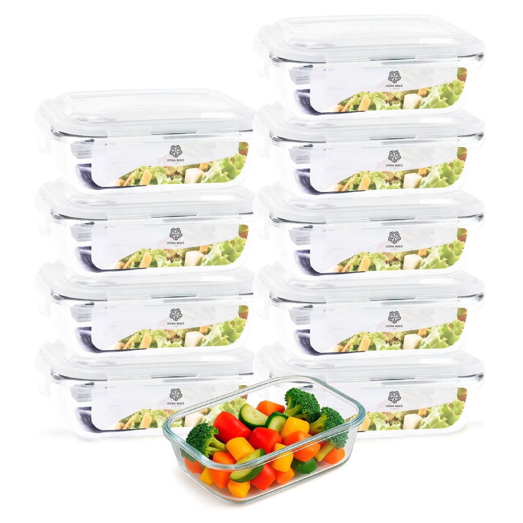 10 ou 6 Pote de Vidro Com Tampa 640ml Potes Herméticos Porta Mantimentos Marmita de Vidro Marmita