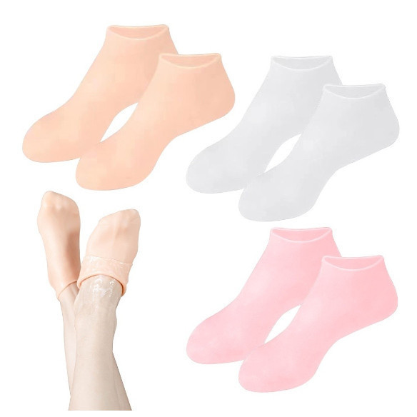 1/2 Pares Meias De Silicone Para O Cuidado Dos Pés Gel Hidratante Anti-Rachaduras Removedor De Pele Morta