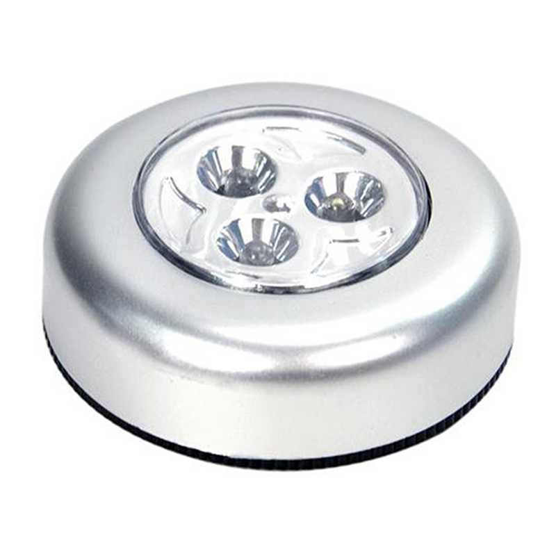 1/2/5 Unidade Leds Lâmpada Adesiva Sem Fio Touch De Pilha De Segurança Portátil Para Armário Casa
