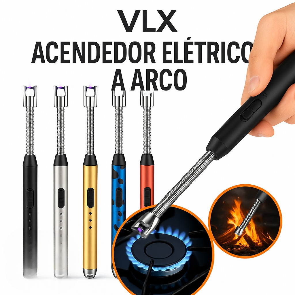 Acendedor De Fogão Isqueiro Eletrico Fogão Churrasqueira Vela Original Recarregavel USB