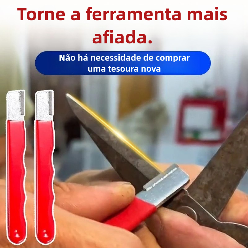 Afiador Profissional de Facas Aço Tungstênio Pedra Diamantada Lâminas Tesoura Jardinagem Cabo Antiderrapante