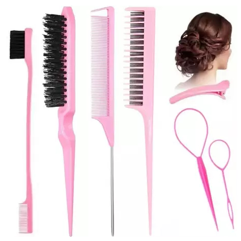 ANA 1108 Pente De 10 Peças Com Ferramenta De Trança E Clipe De Bico De Pato Estilo/Escova De Cabelo-GUI ANA