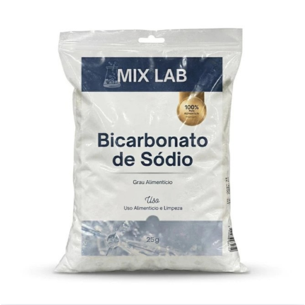 Bicarbonato de Sódio 25g 100% Puro Extra Fino Multiuso Clareador Tira Manchas e Odores Premium