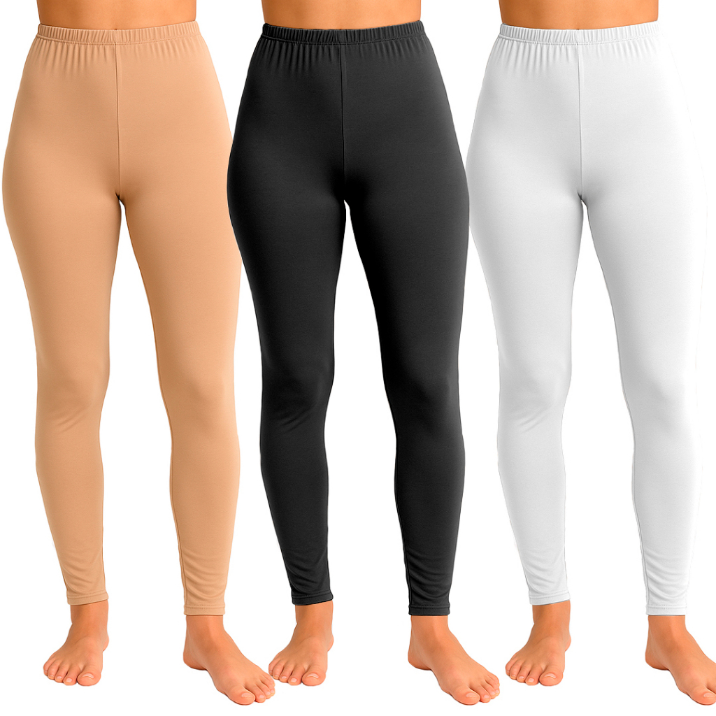 Calça Segunda Pele Lisas Microfibra Anti Transparência Segurança Feminina
