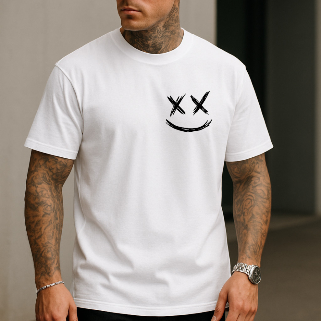 Camiseta Camisa Masculina Feminino Sorriso X Unissex Streetwear T-Shirt Algodão Envio Imediato
