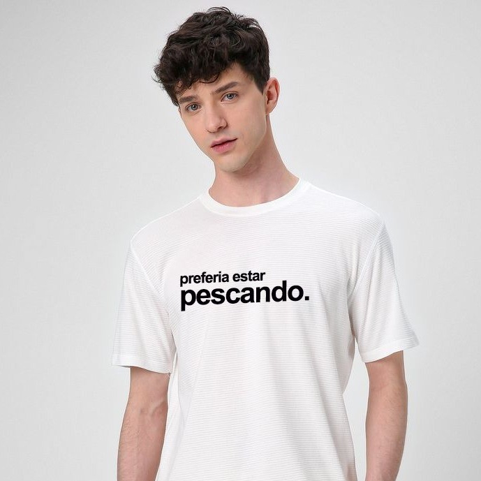 Camiseta Camisa Masculina Feminino Unissex Pescaria Algodão Pescando Básica Envio Imediato