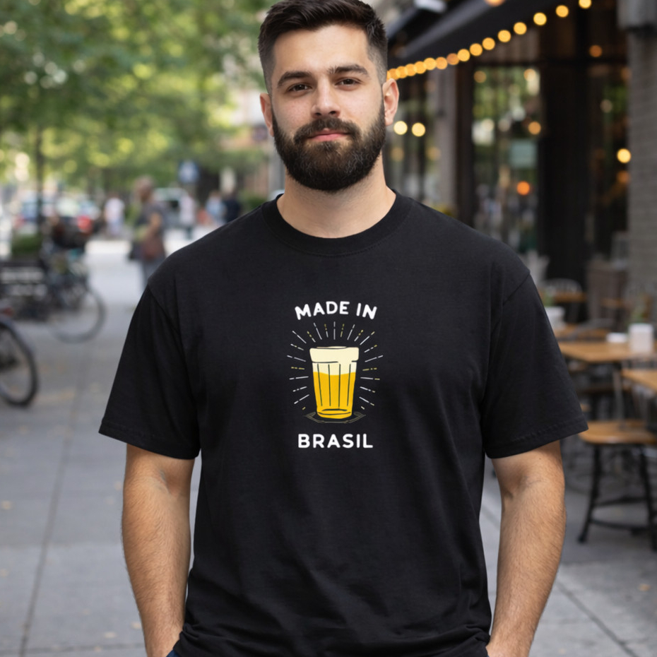 Camiseta Camisa Unissex Masculina Feminina Algodão Made In Brasil Cerveja Oferta Envio Imediato