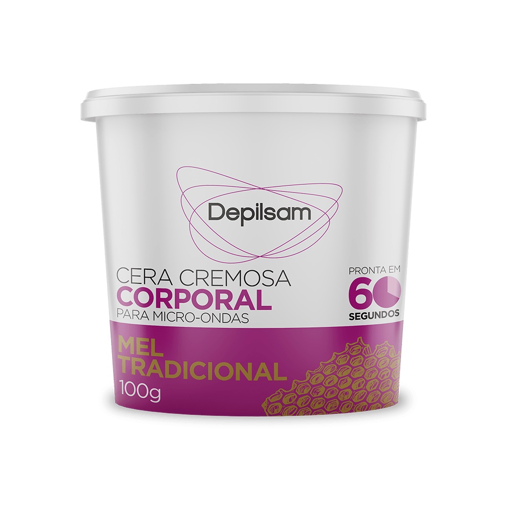 Cera Cremosa Corporal Depilsam de Micro-Ondas Mel 100G