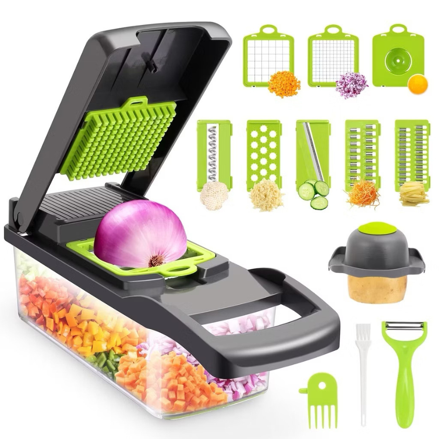 Cortador Fatiador Mandoline Multifuncional 16 Funções para Cortar Batata Legumes,Vegetais e Frutas