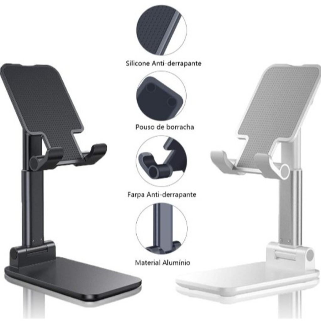 DAGUAN Suporte Para Celular e Tablet Dobrável Portátil Ajustável Apoio Mesa