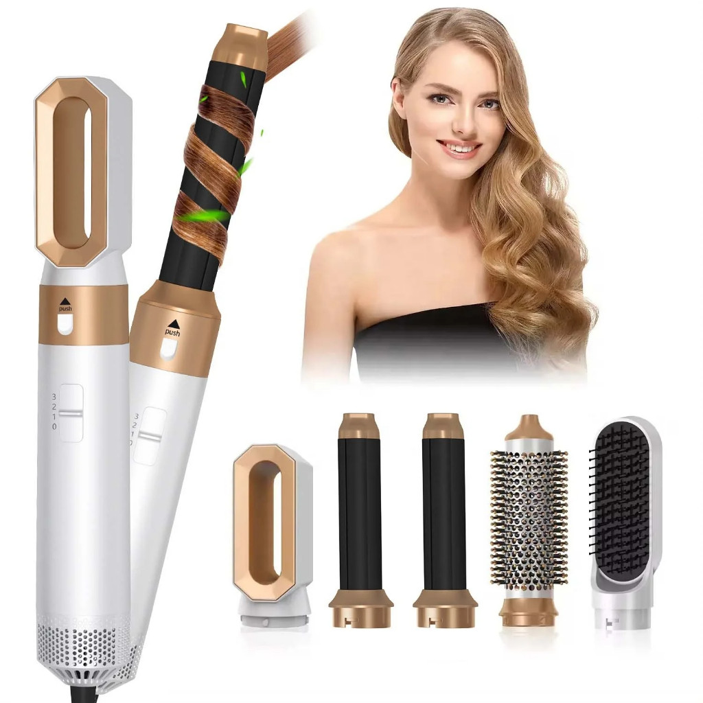 Escova Secadora 5 em 1 Modeladora Profissional Alisadora de Cabelo Anti Frizz VipCasa