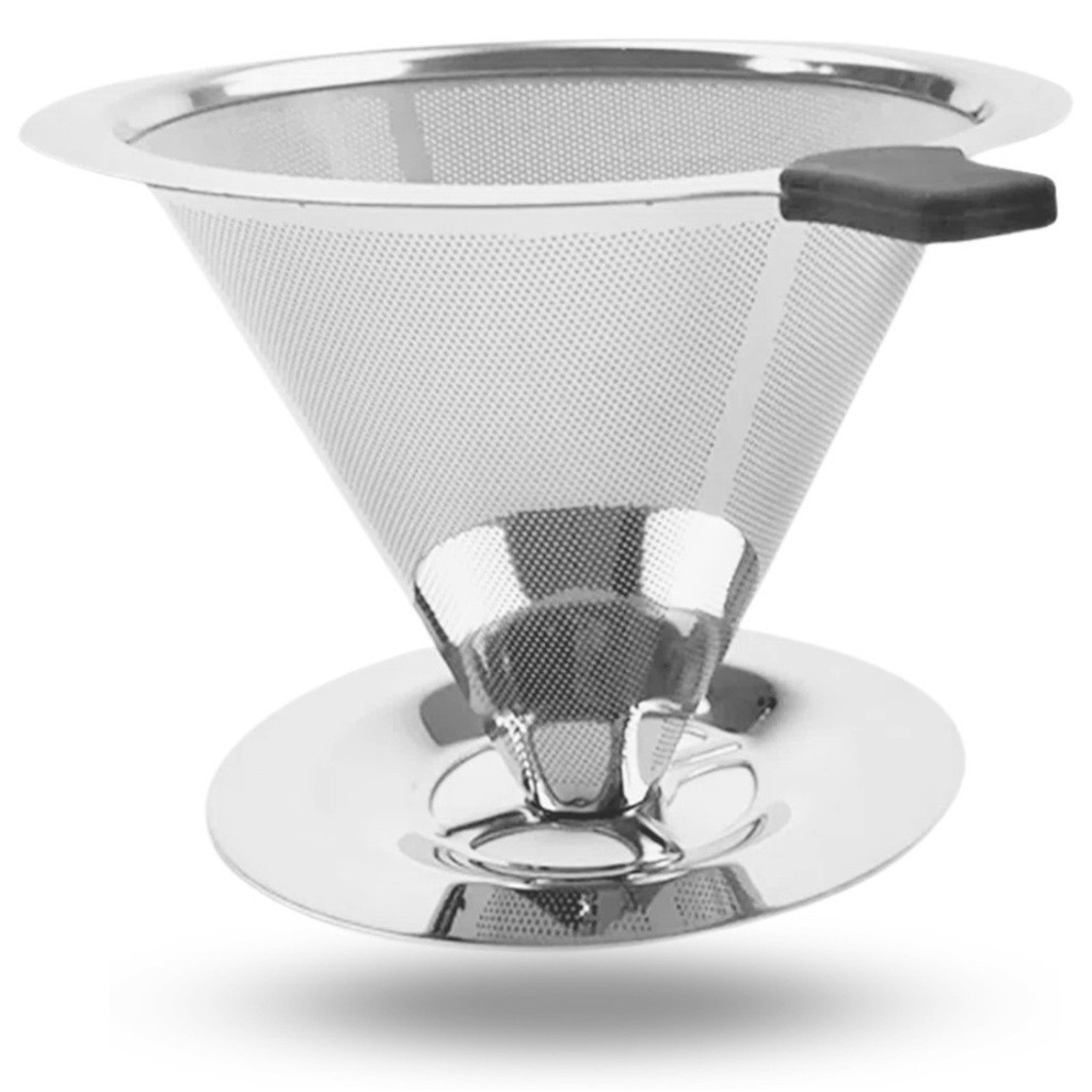 Filtro De Café 103 Inox - Coador de Café Grande Sem Uso De Papel - Mazzal