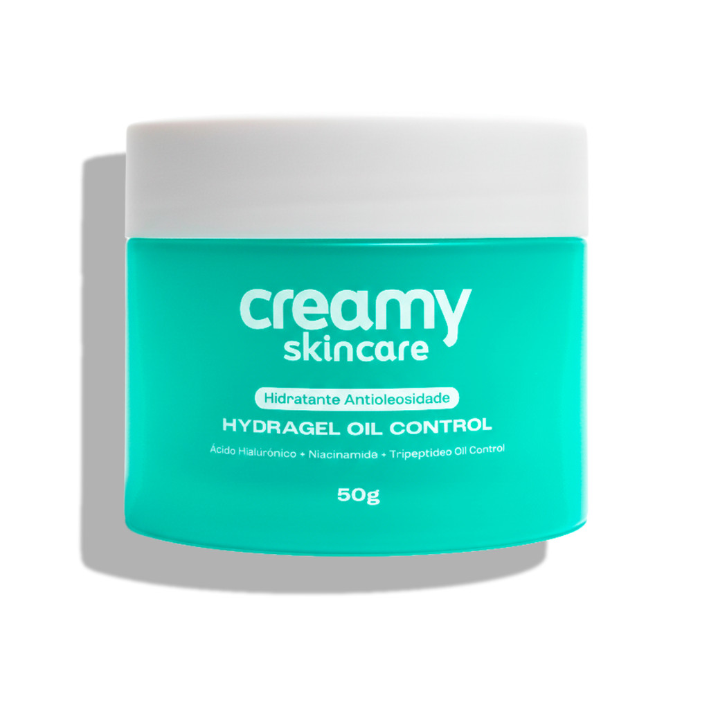 Hidratante Facial Gel Pele Oleosa - Controle de Oleosidade 24h - Toque Seco Matte - Hydragel Creamy