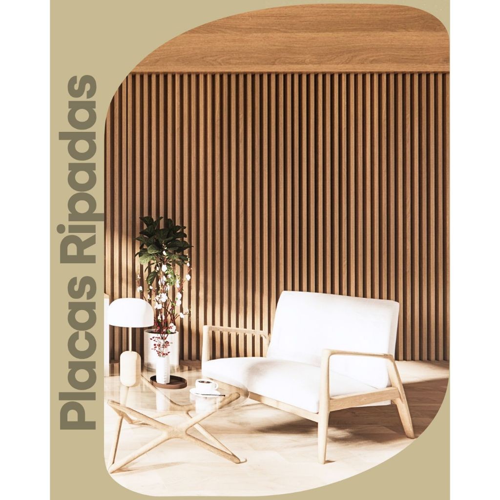 Kit 10 Até 250  Placas Ripados Revestimentos Painel Decorativo MDF PREMIUM ALTA QUALIDADE 45cmx10cm
