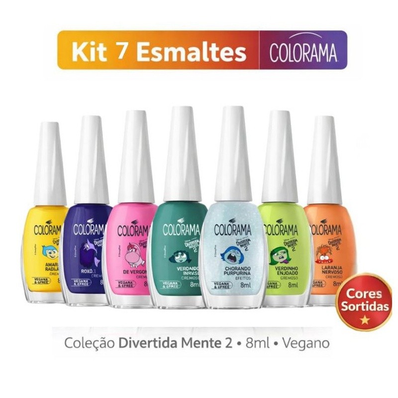 Kit 10 Esmaltes Colorama 8ml Cores Variadas Cremoso