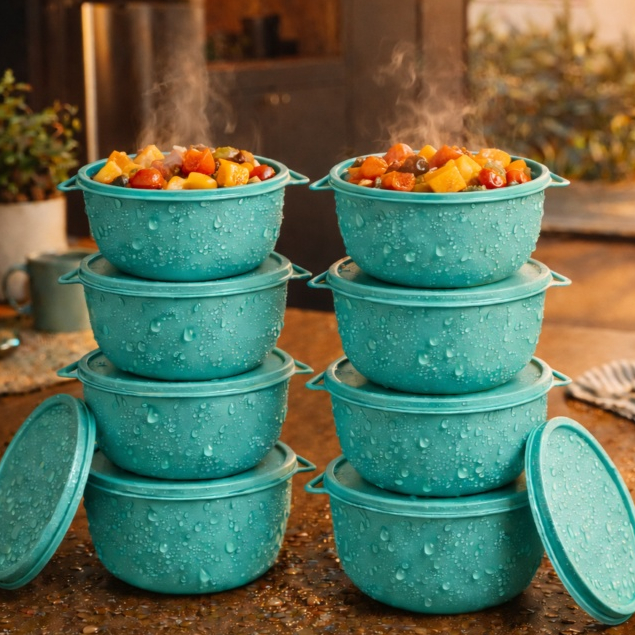 Kit 10 Potes Plásticos Bowl 500ml + kit 400ml Marmitas Reforçadas com Vedação Perfeita e Alta Qualidade
