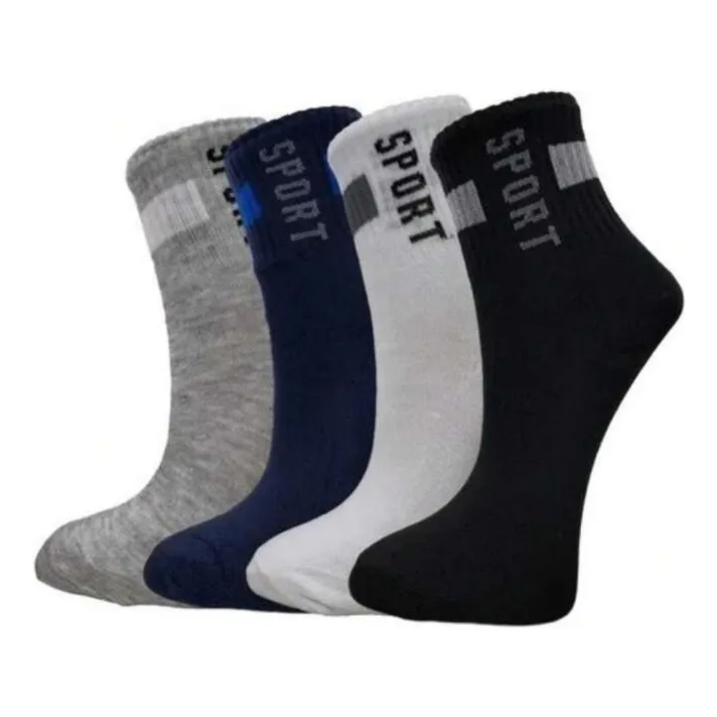 Kit 24 Pares de Meias Cano Médio Masculinas Reforçadas Casual
