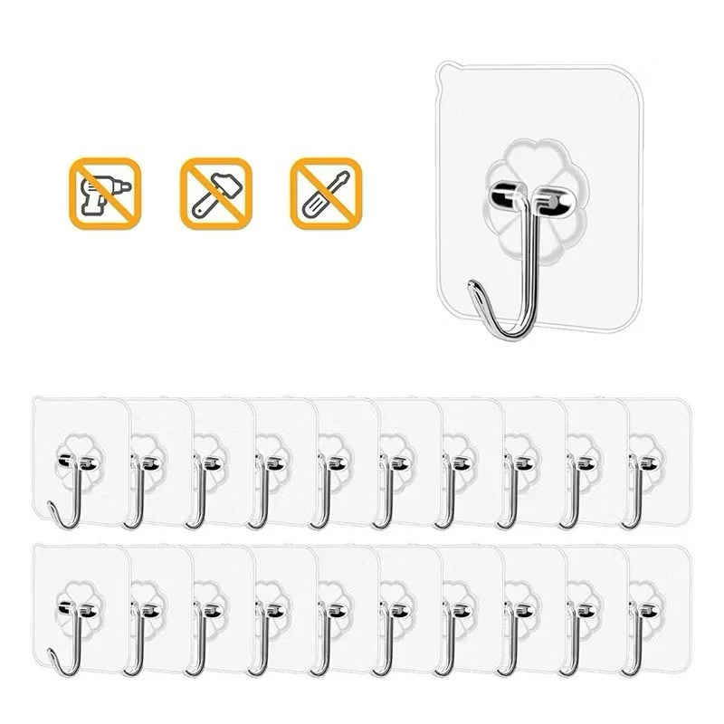 Kit 48/36/24/12 pçs Ganchos Adesivos Parede Multi Funcional Autocolante Casa Cozinha Quarto Banheiro Organizado