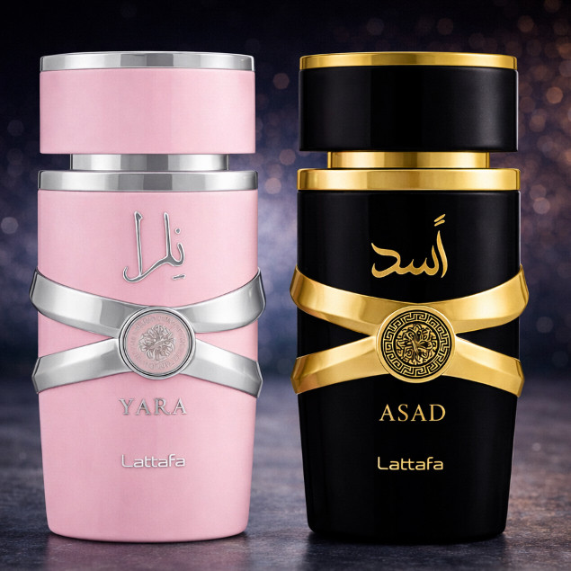 Kit Asad Yara Tradicional Perfumes Árabes Originais Masculino e Feminino Longa Duração