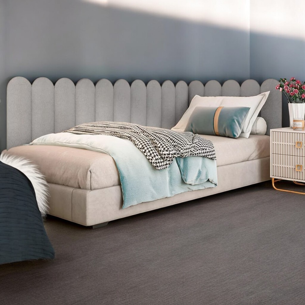 Kit  Cabeceiras Nuvem Decoração Estofada  Cama Casal Queen King Solteiro - Envio Imediato