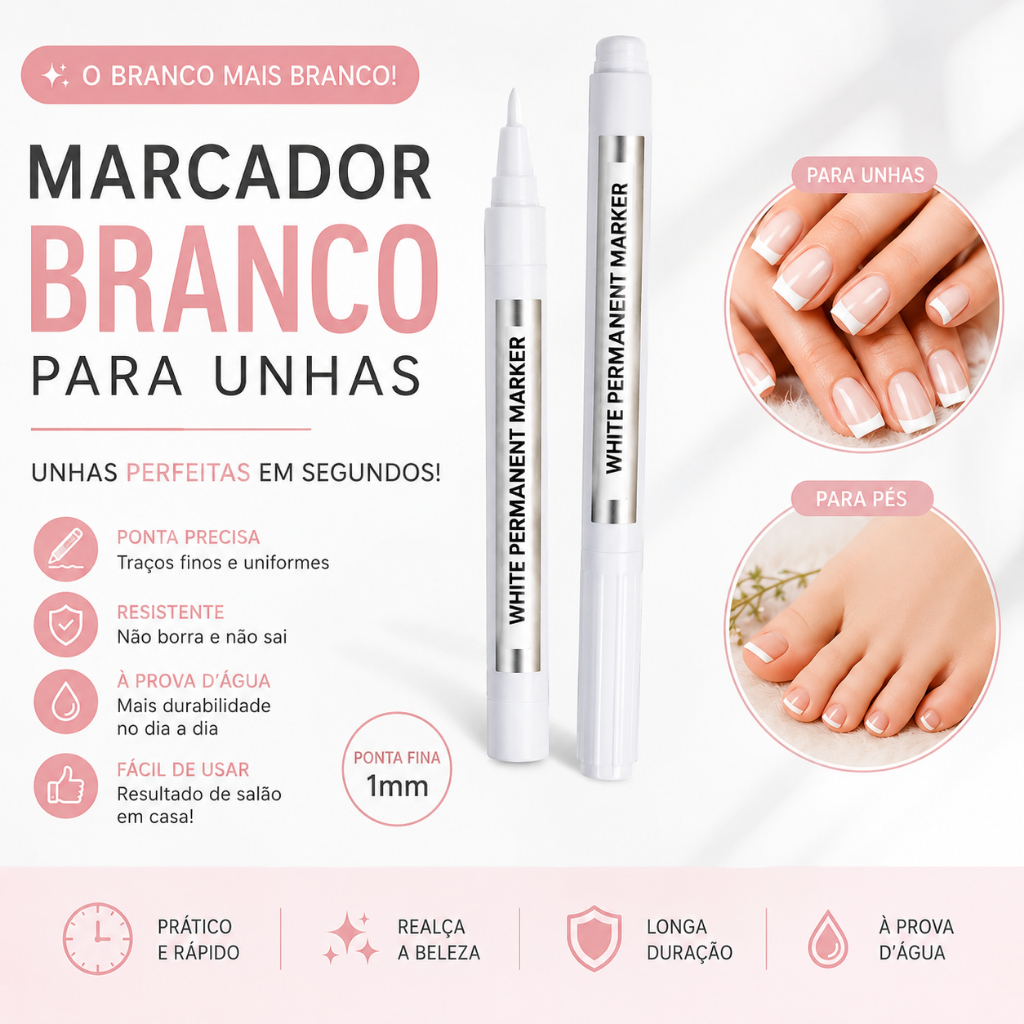 Kit Caneta Francesinha Profissional 1mm para Unhas Decoradas – Nail Art Precisa