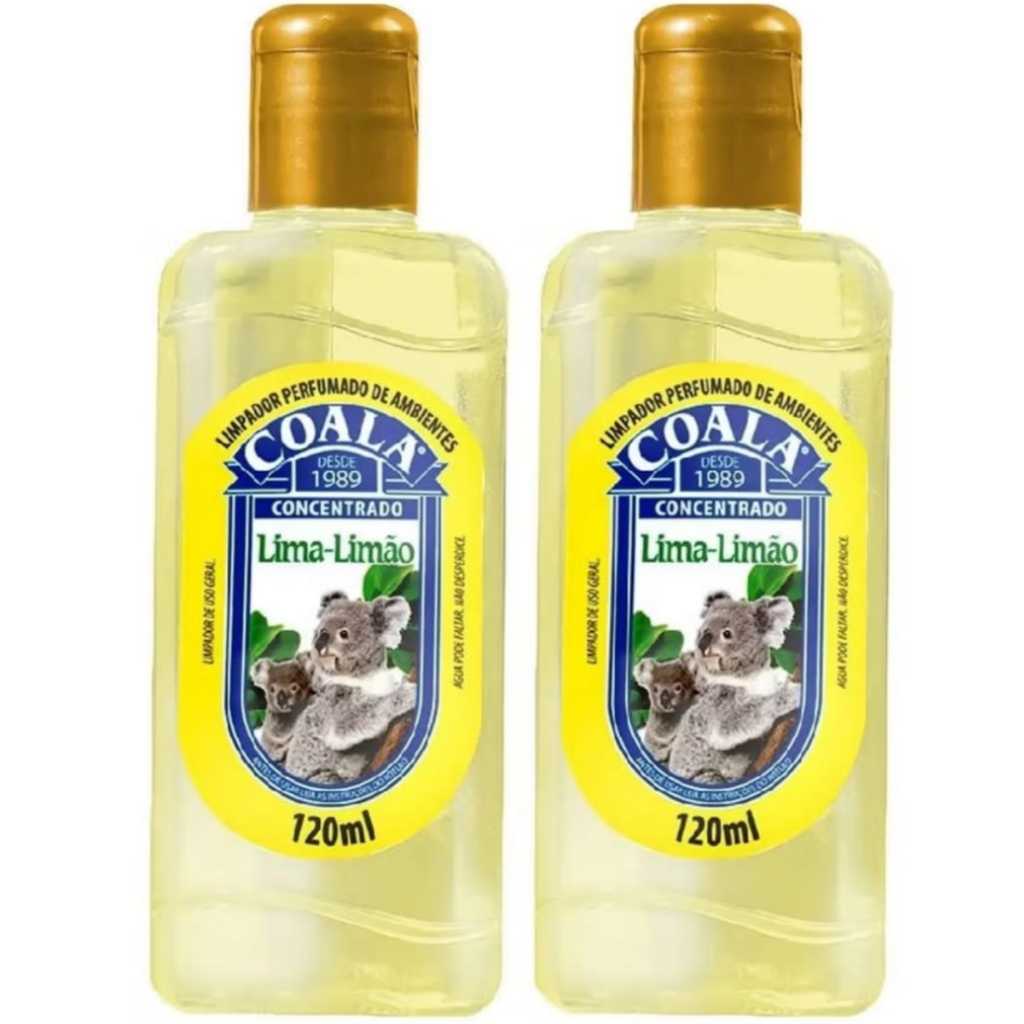 Kit Com 2 Coala Essência Limpadora Concentrada aroma Citronela ou Lima Limão 120ml