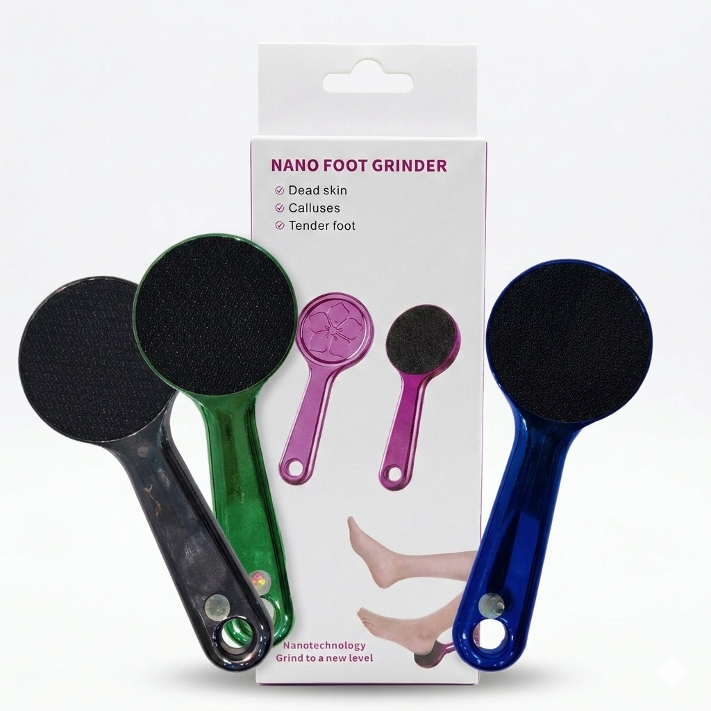 Kit Lixador Depilador Pele e Pés Macios Nano Cristal Reutilizável Indolor Portátil  - Envio imediato