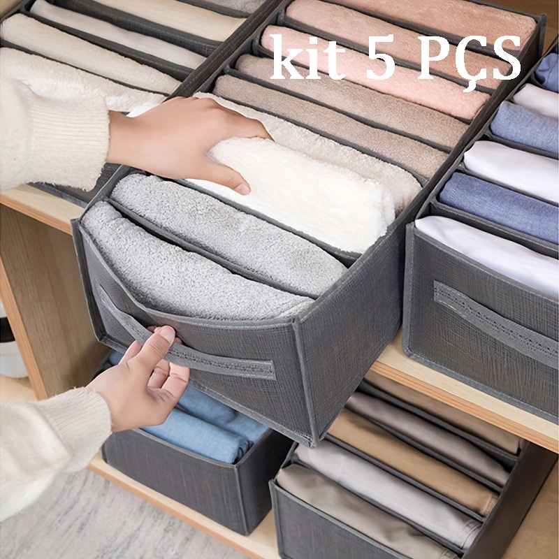 Kit Organizador De Calça Jeans/Organizador De Guarda Roupa Arrumados/Caixa De Armazenamento De Roupas Arrumados ND-07