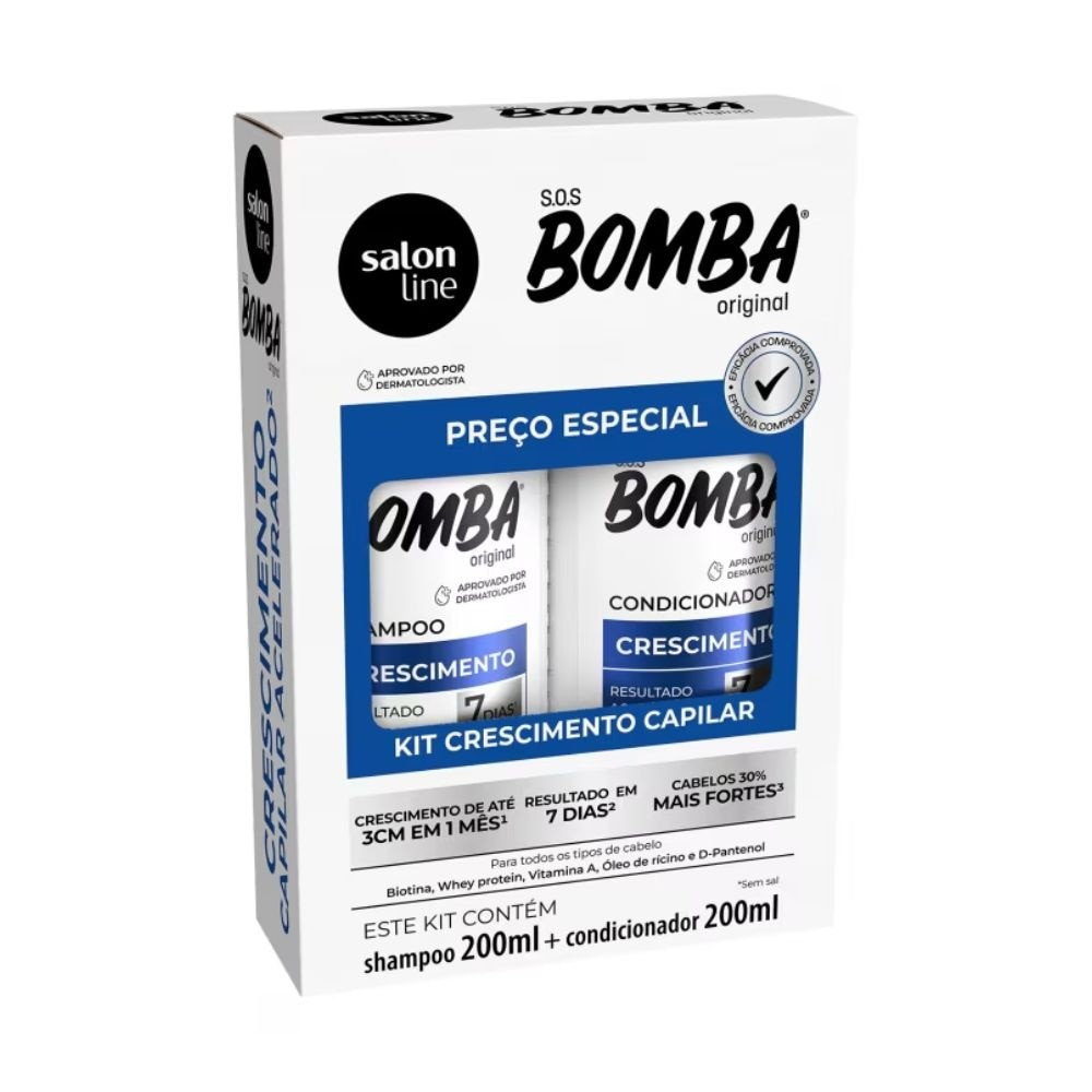 Kit Shampoo + Condicionador SOS Bomba Original Salon Line 200ml