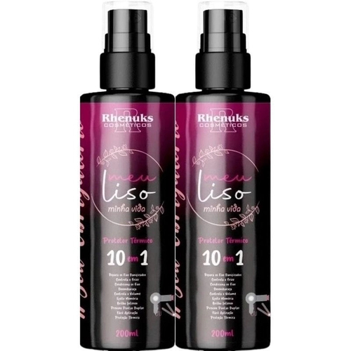 Kit Spray Protetor Térmico 10 em 1 Capilar Meu Liso Minha Vida 200ml Rhenuks