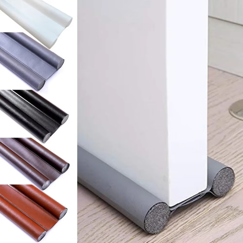 Kit Veda Protetor Porta 80cm 90cm Ajustável Impermeável Anti Insetos Sujeira Preto Marrom Cinza