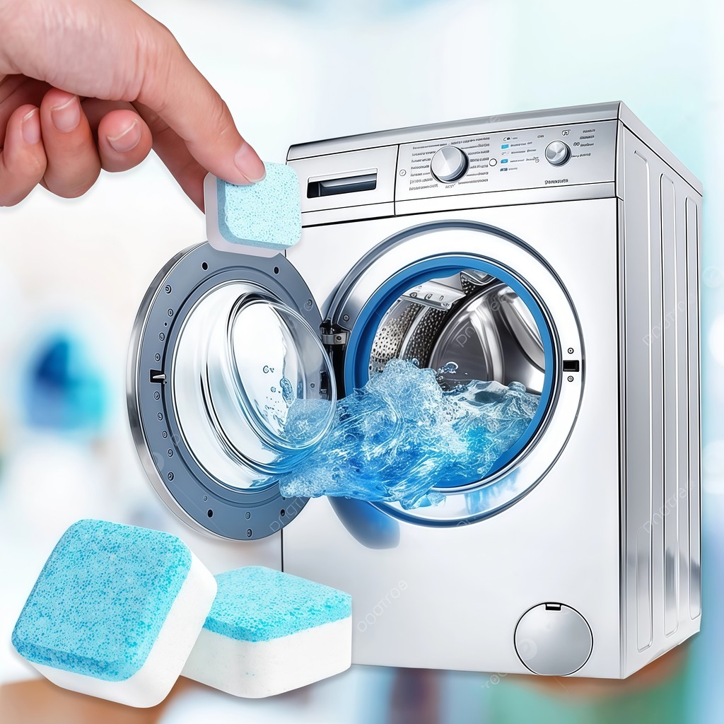 Limpador Pastilha de máquina de lavar roupa, comprimido efervescente sólido para remover manchas