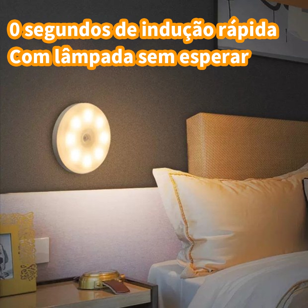 Luz Noturna LED Sensor Luminárias Lâmpada USB Recarregável Sem fio Com Luz Quente e Fria casa quarto escada guarda roupa