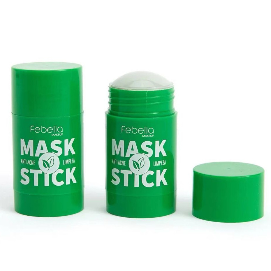Máscara Chá Verde Remover de Cravos Anti-Acne Hidratante Beleza Pele Facial Clean Face Clareador Mask Stick FEBELLA