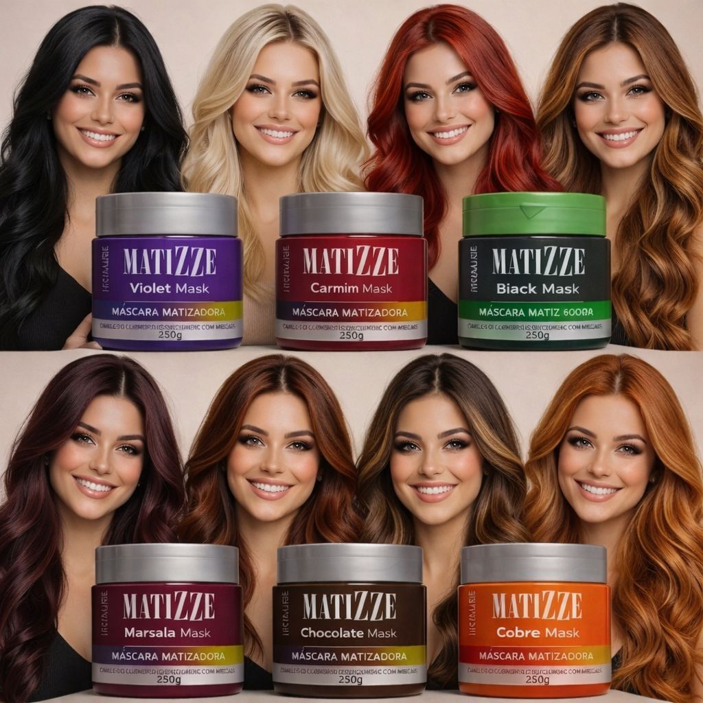 Máscara Tonalizante Matizze Hidralise Efeito 100% Natural Sem Química 300g Super Resultado Rende 3x Mais