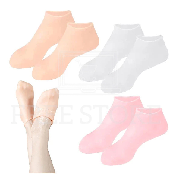 Meias De Silicone Para O Cuidado Dos Pés Gel Hidratante AntiRachaduras Removedor De Pele Morta