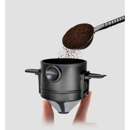Mini Filtro De Café Chá Coador De Café Reutilizável Portátil Inox