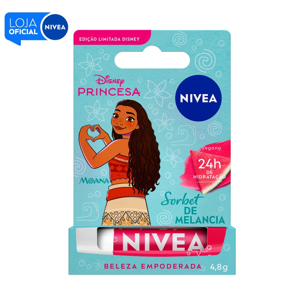 NIVEA Hidratante Labial Sorbet de Melancia Ed. Limitada Moana Disney® Princesa 4,8g