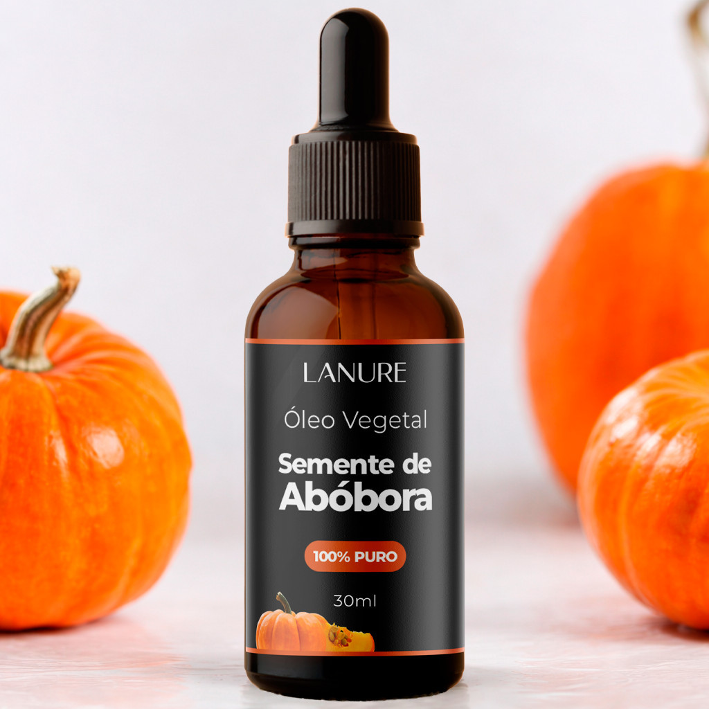 Óleo Vegetal Semente de Abóbora 100% Puro 30ml Lanure Cabelo e Imunidade Resultado Rápido