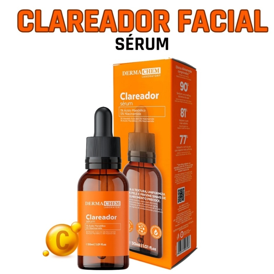 Sérum Clareador Com Ácido Mandélico Niacinamida Hialurônico 30ml