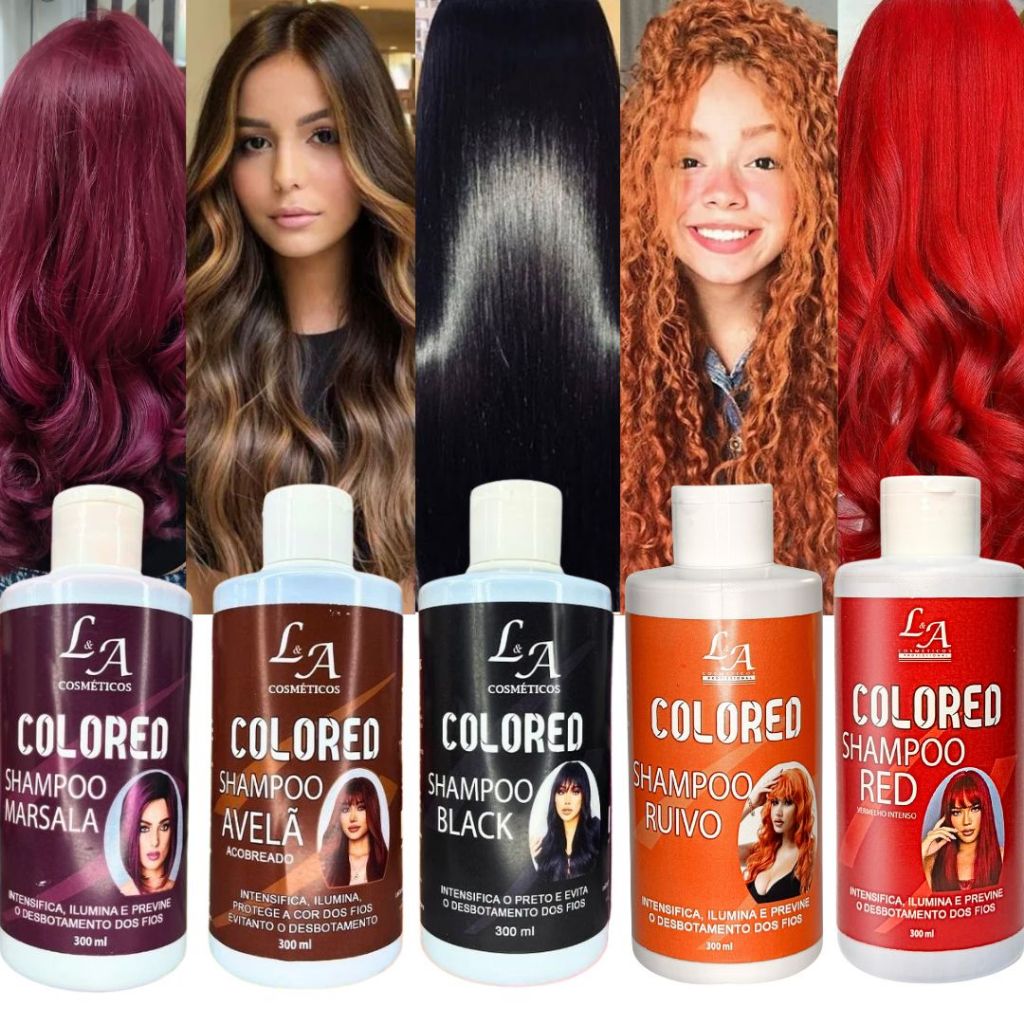 Shampoo Tonalizante Escurecedor Cabelos Brancos Colored 300ml Efeito 100% Tinta Natural