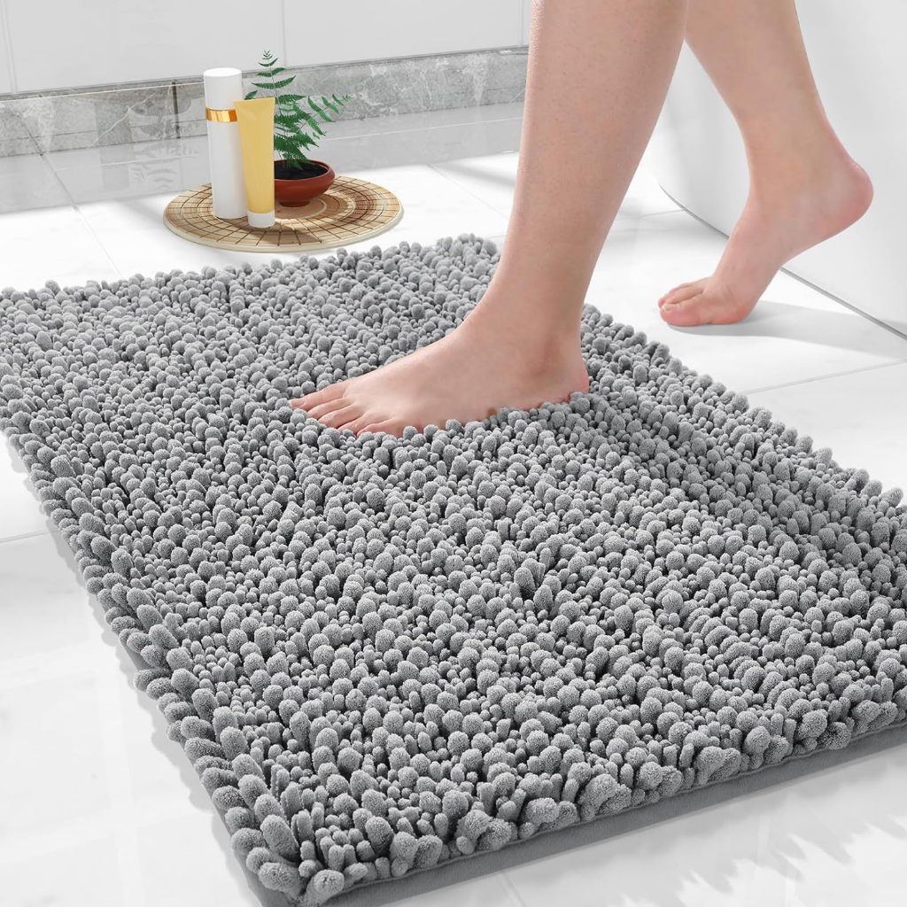 Tapete Banheiro 38x58cm Antiderrapante Bolinha Macarrão lavabo casa felpudo box absorvente água