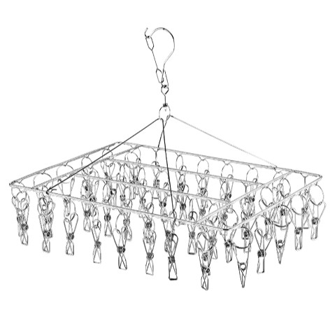 Varal De 40 Clips Inox Prendedores8835  Pratico E Retrátil Cabide Para Roupas Intimas Para Pequenas