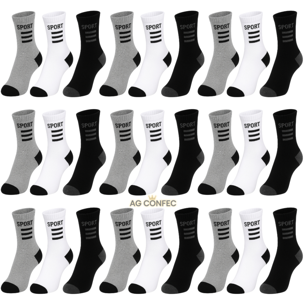 Vários modelos Kit de 24 meia cano alto soquete Cano Curto algodão Masculina Feminina direto da fabrica ENVIO IMEDIATO